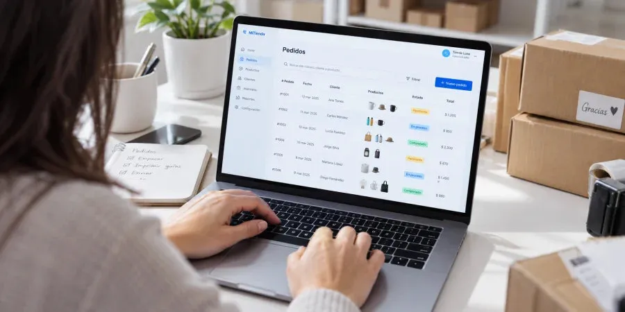 Administración de pedidos y sus estados desde el panel de una tienda virtual